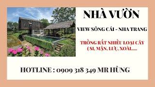 Bán nhà vườn( Cây Si, lựu, mận..) View sông Cái - Nha Trang , lô góc 2 mặt tiền 27m và 12m.