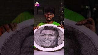 Thread Art Of Cristiano Ronaldo In 72 Hours#threadart #stringart #cristianoronaldo #pahalgamattack