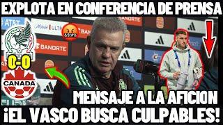  ¡EXPLOTA! | Javier Aguirre en CONFERENCIA DE PRENSA tras empate vs Canadá ¡Mensaje a la Afición!