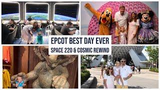 Our Best Day at Epcot Ever!  Space 220 & Cosmic Rewind!