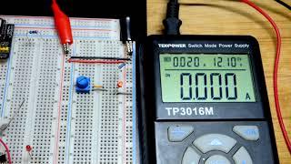 How to use a trimpot trimmer potentiometer as a variable resistor DIY electronics demonstration