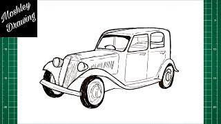 How to Draw a Classic Car Step by Step