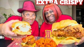 Extra Crispy Chicken Sandwiches Mukbang - Let's Dig In! #Slaytember