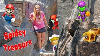 Assistant Searches for The Spidey and Super Mario Treasure in The Disney Caves