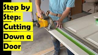 How to Cut Down a Door Slab | How to fill in a door web