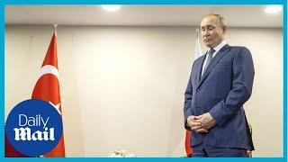 Putin is awkward: Watch how he waits for Erdoğan meeting