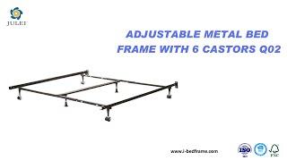 Twin/full/queen/king adjustable metal bed frame with 6 castors Q02