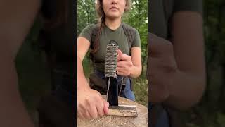 Handle Wrap for Your Knife Using Rope 🪢  Trusted Bushcraft #bushcraft #camping #outdoors #survival