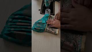 Paithani blouse designer puff sleeve design cutting and stitching #shorts #shortsvideo