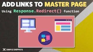 Adding links to LinkButtons in Master Page Navigation using Response.Redirect function in ASP.NET
