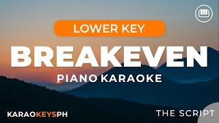 Breakeven - The Script (Lower Key - Piano Karaoke)