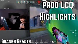 FaZe Shanks REACTS to PROD LCQ Highlights... LOL | VALORANT Clips