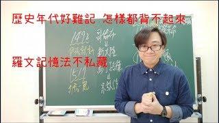 羅文教你如何快速記憶重要歷史年代系列（一） 光速牢記 不會忘記 【羅文好公民】