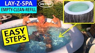 LAY-Z-SPA How to empty Water & How to clean LAY-Z-SPA & fill LAY-Z-SPA with Water