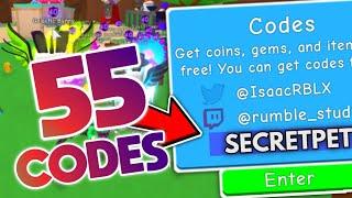 ALL 55 WORKING *SECRET* CODES IN BUBBLEGUM SIMULATOR!