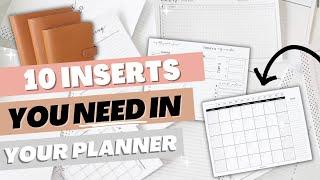 10 MUST HAVE Planner Inserts You NEED In Your Planner