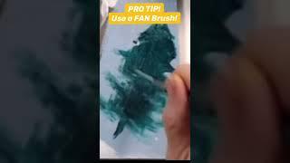 FANTASTIC Painting TIP !  Evergreen Tree Acrylic Painting Demo # shorts #art #acrylicpainting