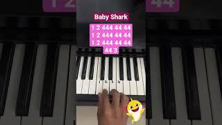 How to play Baby Shark on Piano with Easy Notes #easypiano #babyshark #cocomelon #pianolesson #kids