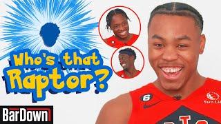 THE RAPTORS TRY TO GUESS 'WHO'S THAT RAPTOR!"