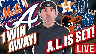 Live - Mets & Braves BOTH Need 1 More Win | A.L. 1st Round Set | Cardinals Sell-Off Looming?