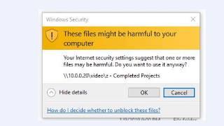 These Files Might Be Harmful To Your Computer Your Internet Security Settings Suggest That One Or