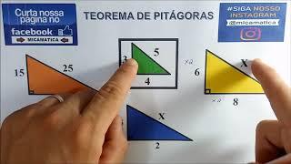 TEOREMA DE PITÁGORAS DE CABEÇA, SURPREENDA-SE COM ESSE MÉTODO.  - MICAMÁTICA
