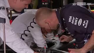 Red Bull demonstrated how their bib height mechanism is accessed to FIA officials in Austin.