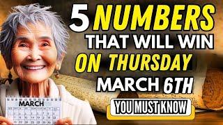 "5 NUMBERS TO WIN MEGA JACKPOT On Thursday 6th March 2025 | Buddhist Philosophy"