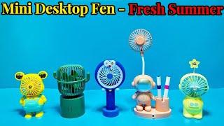 Mini Toy Fan-With lights Cartoon Fashion USB Fan Portable| Unboxing And Review