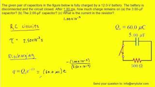 The given pair of capacitors in the figure below is fully charged