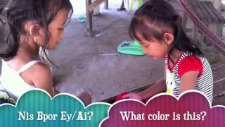 Children Learning Colors in English & Khmer