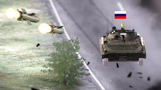 MASSACRED: Russian Modern T-80 Main Battle TANK first time in battle in Battle Ukraine - PART 9