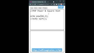 PHP Math Function Power & Square Root By Sandip Nigam