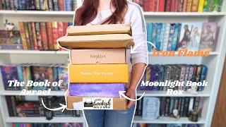 Book Haul! Unboxing Moonlight Book Box, Bookish Box, Waterstones, Fairyloot Iron Flame!!