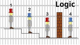 Giải cứu 4 nhà logic với câu đố Logic 4 chiếc mũ trên kênh MindYourDecisions