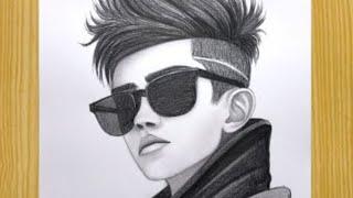 How to draw a Beautiful Glasses Boy - Step By Step | Pencil Sketch | how to | Draw | Easy drawing