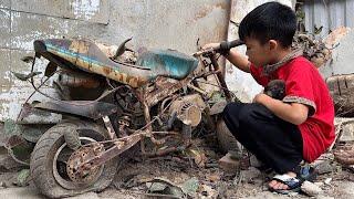 Restoring  Abandoned Motorbike Into a Mini Ducati for my son