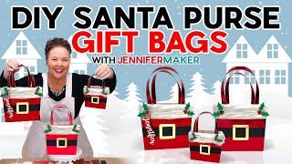 Make A Santa Purse Gift Bag | Add Shine and Furry Details!