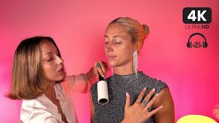 ASMR Personal Styling Consultation  Clothing Adjustments, Lint Rolling, Accessories | Real Person