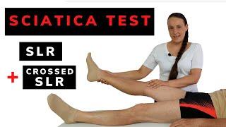 Straight leg raise test (SLR) + crossed SLR. How to test sciatica?