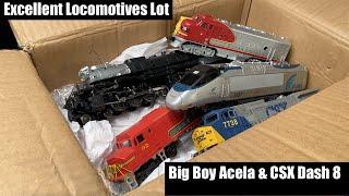 eBay Locomotives Lot - Big Boy, Acela, CSX Dash 8-40 & Santa Fe Super Chief