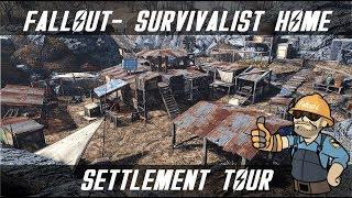 FALLOUT 4 SETTLEMENT TOUR - SURVIVAL HOME BASE - REALISTIC, DETAILED AND LORE FRIENDLY