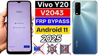 Vivo Y20 Google/FRP Bypass Android 11 | Vivo Y20 (V2043) Remove Gmail Account Lock Without PC 2025