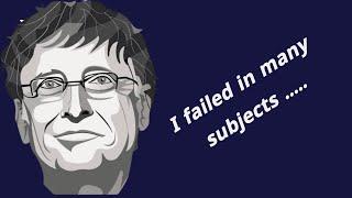 Bill Gates failed in many subjects........ #motivational #quotes #billgates #failure #success