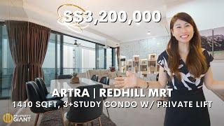 Singapore City-fringe 3+Study Condo with Private Lift & Just 2 mins Walk to Redhill MRT | ARTRA