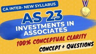 AS 23 in ENGLISH - Investment in Associates in CFS- Part 1 CONCEPTS - CA Inter New Syllabus