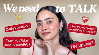 *FINALLY* a HEART TO HEART Q&A ️ Dating Lessons, Adult Frienships, Toxic Parents, Youtube Earnings