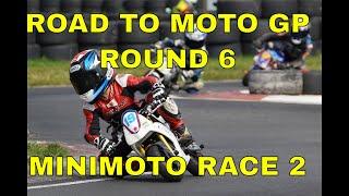 Minimoto Kids at it again! Ages 6-9 Racing Motorcycles on Road to Moto GP. Race 2 Rd 6 BMB 2024