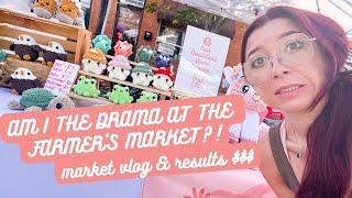 AM I THE DRAMA AT THE FARMER'S MARKET?! Crochet market vlog & how much I made $$$