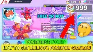 Pokeverse World How To Get Rainbow Pokecoin Summon  || Monster Gym Championship ||